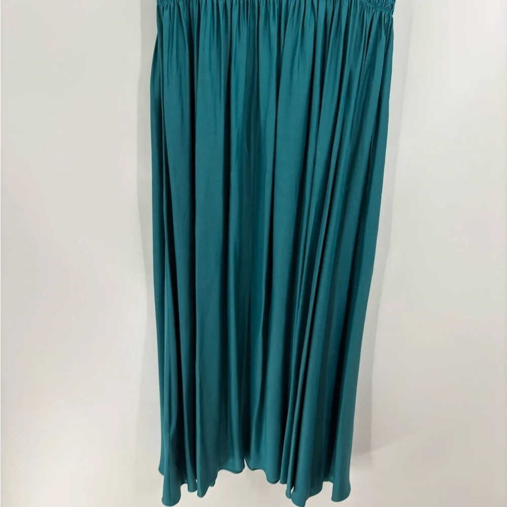 KATE SPADE Silk-blend Twill Smocked-waist Dress In Dark dress size small NWT